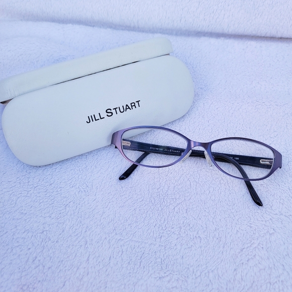 JILL STUART JS308-3 Eyeglasses Frame Metal Lavender Purple Semi Cat Eye Full Rim - Picture 1 of 9